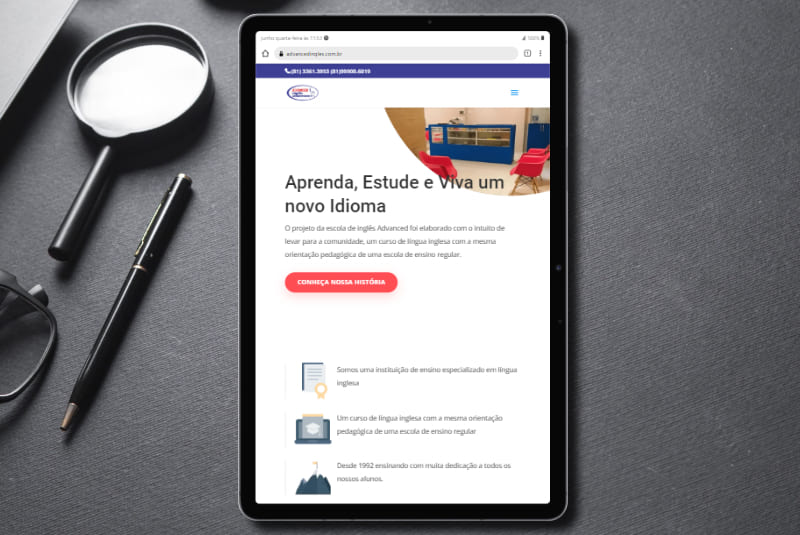 Advanced Inglês - Cliente Sparklabs - Versão Tablet