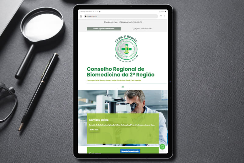 CRBM 2 - Cliente Sparklabs - CRBM 2 - Cliente Sparklabs - versão Tablet