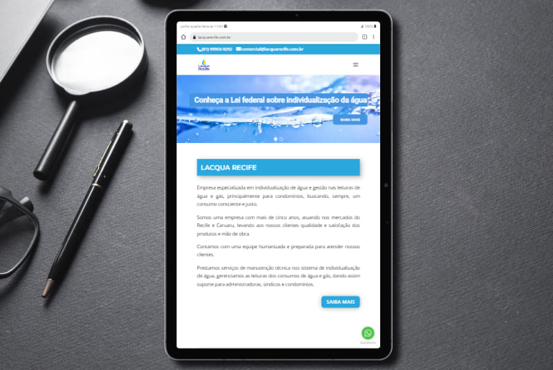 Lacqua Recife - Cliente Sparklabs - Versão Tablet